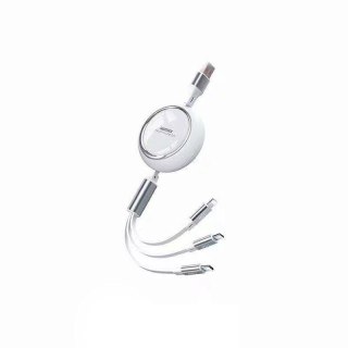 KABEL REMAX LINON SERIES 66W 3w1 USB-C/MICRO/LIGHTNING RC-C029 WHITE