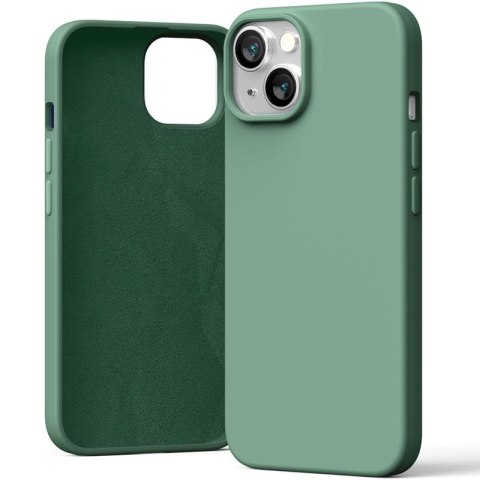 MERCURY SILICONE CASE IPHONE 15 (6.1), GREEN / ZIELONY