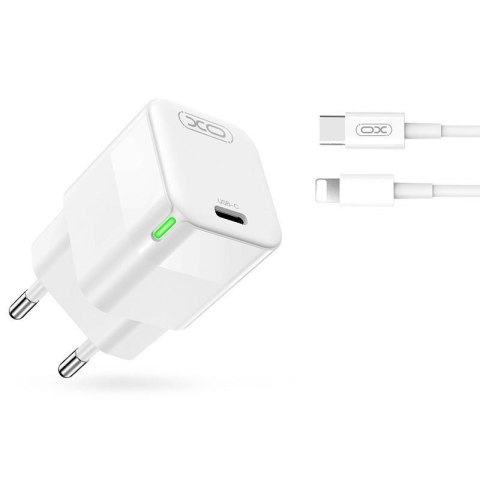 XO ładowarka sieciowa CE06 PD 30W BIAŁA + KABEL USB-C/Lightning