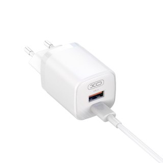 XO ładowarka sieciowa L96 PD 30W QC 3.0 18W 1xUSB 1xUSB-C BIAŁA Kabel USB-C