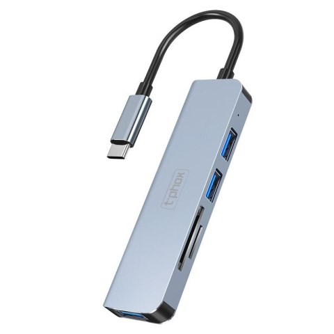 HUB T-PHOX TPH2041 5w1 USB-C/HDMI USB3.0x1+USB2.0x1+HDMI 4K