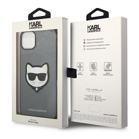 KARL LAGERFELD IPHONE 14 PLUS CHOUPETTE HEAD PATCH KLHCP14MSAPCHG SILVER