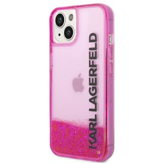 KARL LAGERFELD IPHONE 14 PLUS LIQUID GLITTER ELONGATED LOGO KLHCP14MLCKVF