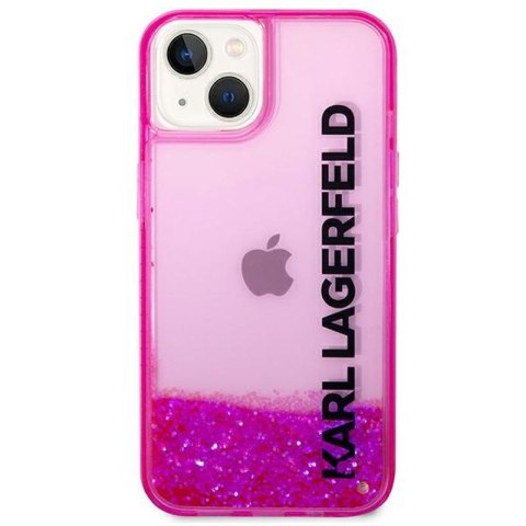 KARL LAGERFELD IPHONE 14 PLUS LIQUID GLITTER ELONGATED LOGO KLHCP14MLCKVF