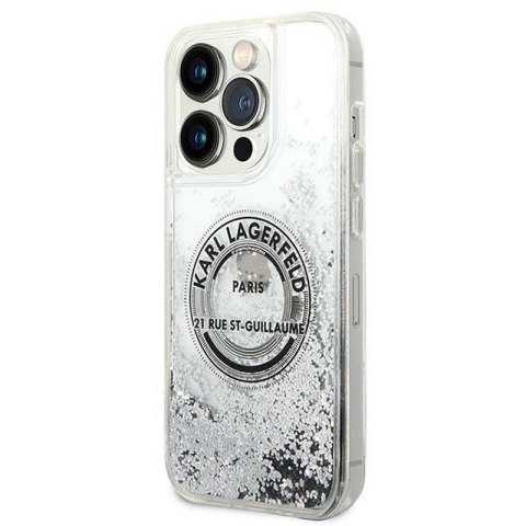 KARL LAGERFELD IPHONE 14 PRO MAX LIQUID GLITTER RSG KLHCP14XLCRSGRS SILVER