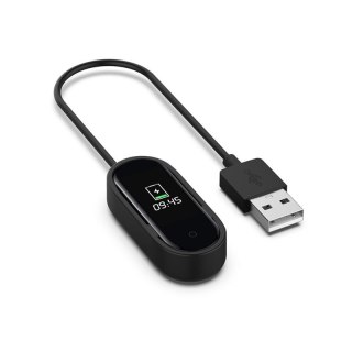 ŁADOWARKA USB MI BAND / SMART BAND M4 BLACK / CZARNY, 20CM