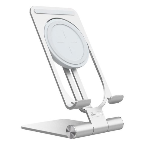 NILLKIN POWER HOLD MINI STAND 15W FAST WIRELESS CHARGING, SILVER / SREBRNY