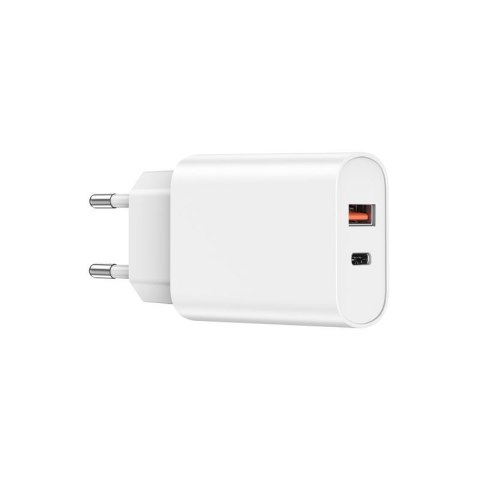 WIWU Ładowarka Sieciowa Wi-U002 PD + QC 20W 1x USB 1x USB-C biały