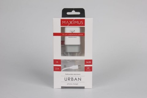 Ładowarka sieciowa Maxximus Urban 2.1A Micro USB, 2xUSB