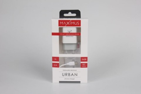 Ładowarka sieciowa Maxximus Urban 2.1A Type-C, 2xUSB