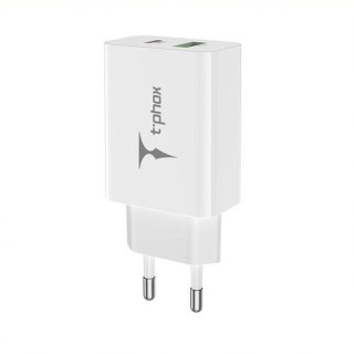 Ładowarka sieciowa T-PHOX SPEEDY USB-C 20W + USB 18W QC 3.0 BIAŁA/WHITE