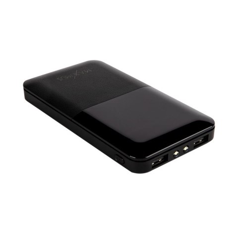 POWERBANK MX ROTH 10 000 mAh, 2xUSB, 10W Li-Po, BLACK / CZARNY, + kabel microUSB