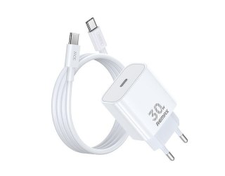 Ładowarka sieciowa REMAX FIGEN SERIES 30W GaN RC-C021 USB-C + KABEL Type-C - Type-C 1M WHITE