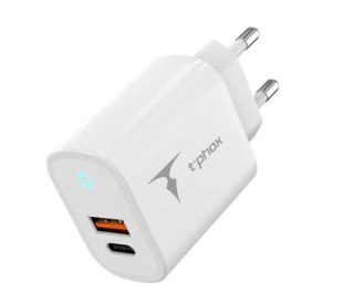 Ładowarka sieciowa T-PHOX GLORY 45W USB/USB-C WHITE