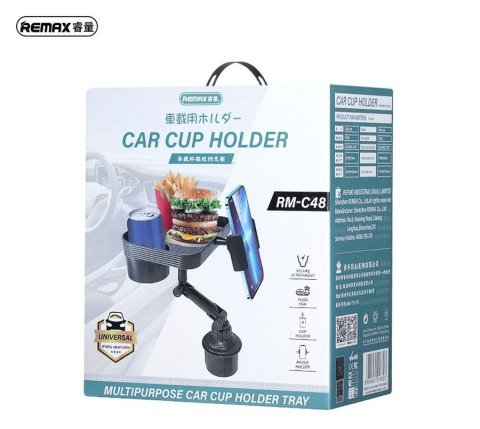 UCHWYT SAM REMAX RM-C48 Z UCHWYTEM NA KUBEK CUP HOLDER BLACK