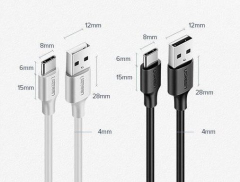 Ugreen kabel przewód USB - USB Typ C 480 Mbps 3 A 1,5 m czarny