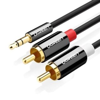 Ugreen kabel przewód audio 3,5mm mini jack 2RCA 2 m czarny