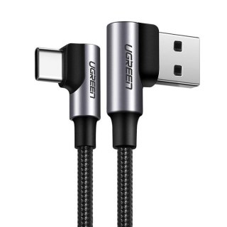 Ugreen kątowy kabel przewód USB- USB Typ C Quick Charge 3.0 QC3.0 3 A 0,5m