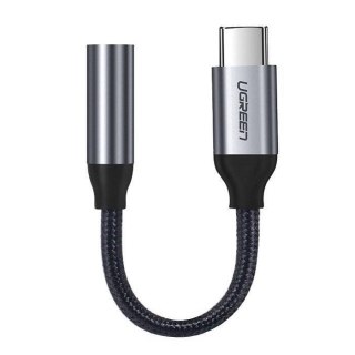 Ugreen przejściówka do słuchawek z 3,5mm mini jack na USB Typ C 10 cm szary