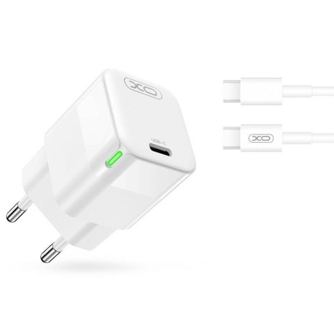 XO ładowarka sieciowa CE06 PD 30W BIAŁA + KABEL USB-C/USB-C