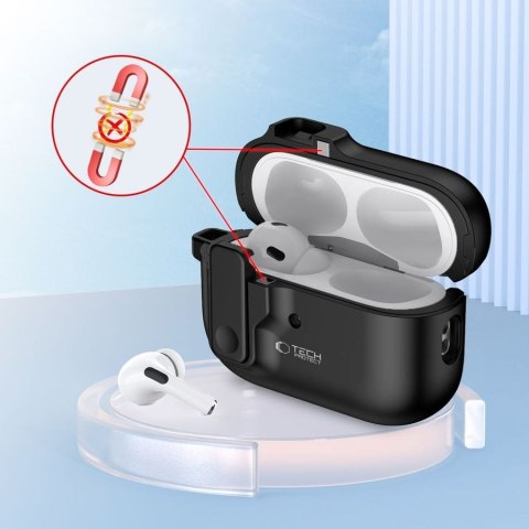 TECH-PROTECT ETUI SLIM HOOK AIRPODS PRO 1/2 BLACK