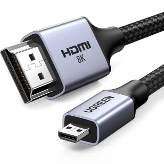 Ugreen kabel HD164 15517 micro HDMI / HDMI 2.1 8K 2m - szary