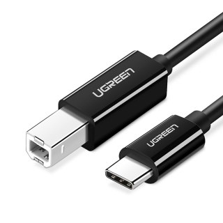 Ugreen kabel US370 45034 do drukarki USB-C / USB-B 1m czarny