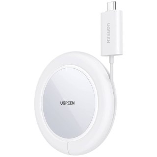 Ugreen ładowarka CD245 bezprzewodowa Qi MagSafe 15W z kablem USB-C - biała