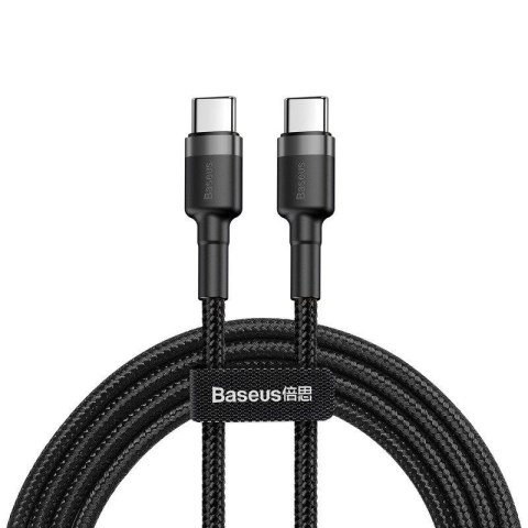 KABEL BASEUS CAFULE PD 60W TYPE-C/C QC 3.0 1M GREY/BLACK