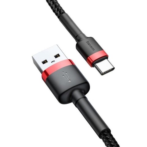 KABEL BASEUS CAFULE USB/USB-C 2A 3M RED/BLACK