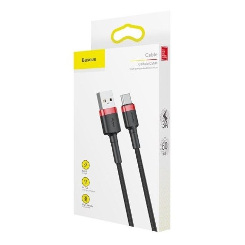 KABEL BASEUS CAFULE USB/USB-C 2A 3M RED/BLACK