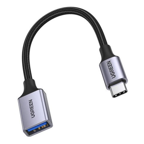 Kabel USB C męski - USB żeński 3.0 OTG 0.15m Ugreen US378 - czarny