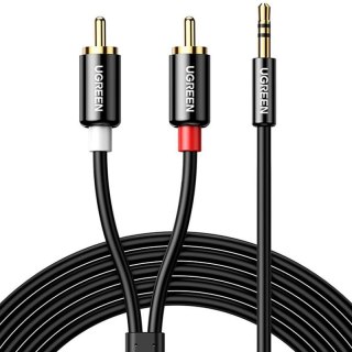 Ugreen kabel AV116 10583 audio mini jack 3,5 mm męski / 2RCA męski 1.5m - czarny