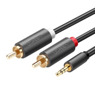 Ugreen kabel przewód audio 3,5mm mini jack męski AV102 2RCA męski 3m - szary