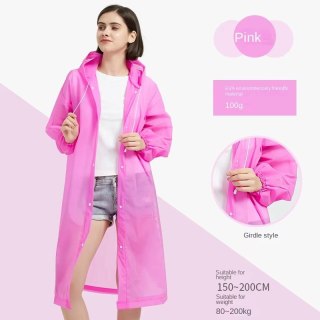 PŁASZCZ PRZECIWDESZCZOWY (ONE SIZE) PINK / RÓŻOWY