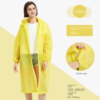 PŁASZCZ PRZECIWDESZCZOWY (ONE SIZE) YELLOW / ŻÓŁTY