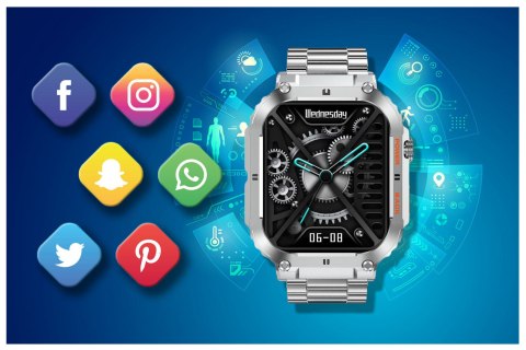 SMARTWATCH MĘSKI GRAVITY GT6-7 - WYKONYWANIE POŁĄCZEŃ, MONITOR SNU (sg020g)