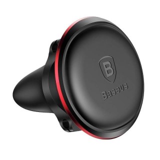 UCHWYT BASEUS SMALL EARS MAGNETYCZNY KRATKA, Z KLIPSEM NA KABEL, RED