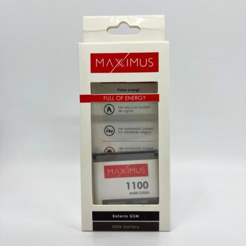 Bateria MAXXIMUS SONY ERICSSON K850 1100mAh Li-Ion BST-38