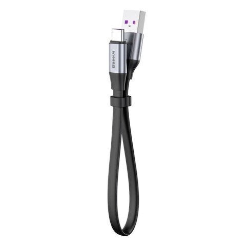 KABEL BASEUS SIMPLE USB/USB-C 5A 40W QC 3.0 23 CM PŁASKI SZARY