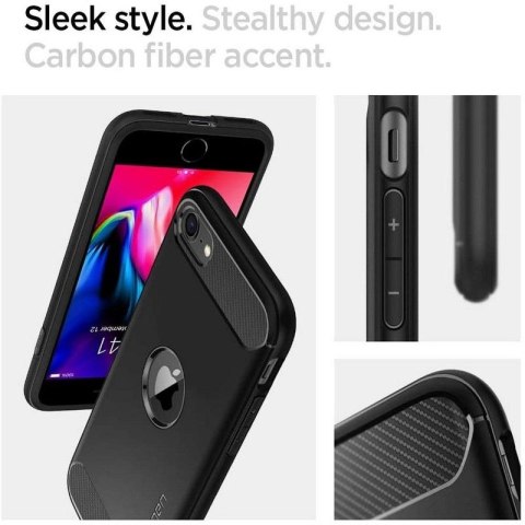 SPIGEN RUGGED ARMOR iPHONE SE 2020 BLACK