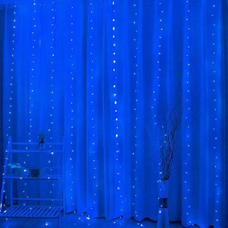 Kurtyna Ledowa (100 lampek LED) 3m x 1m BLUE / NIEBIESKI