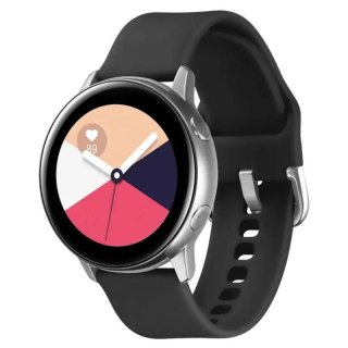 SILIKONOWA OPASKA DO SMARTWATCH 20MM UNIWERSALNA, BLACK / CZARNY