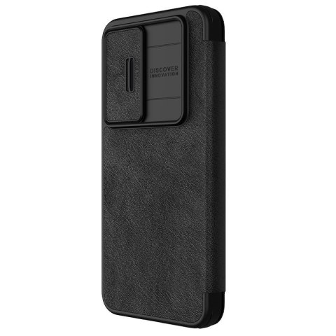 Nillkin Qin Pro Leather Case Samsung S24 FE, BLACK / CZARNY