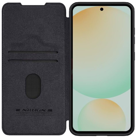 Nillkin Qin Pro Leather Case Samsung S24 FE, BLACK / CZARNY