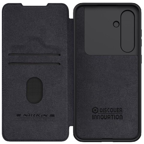 Nillkin Qin Pro Leather Case Samsung S24 FE, BLACK / CZARNY