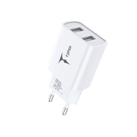 Ładowarka sieciowa T-PHOX POCKET SERIES 2xUSB TCC-224 12W 2.4A WHITE