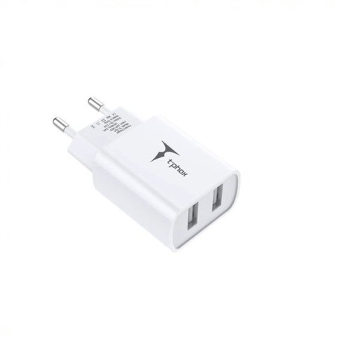 Ładowarka sieciowa T-PHOX POCKET SERIES 2xUSB TCC-224 12W 2.4A WHITE