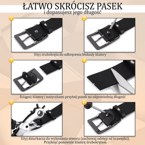 Skórzany Pasek Damski Do Spodni Sukienki Beżowa Skóra Nat 2,5 Cm Beltimore O05