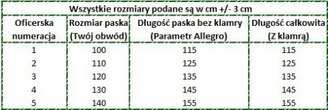 Pasek Wojskowy Militarny Pas Policyjny Szeroki Dwie Szlufki M72